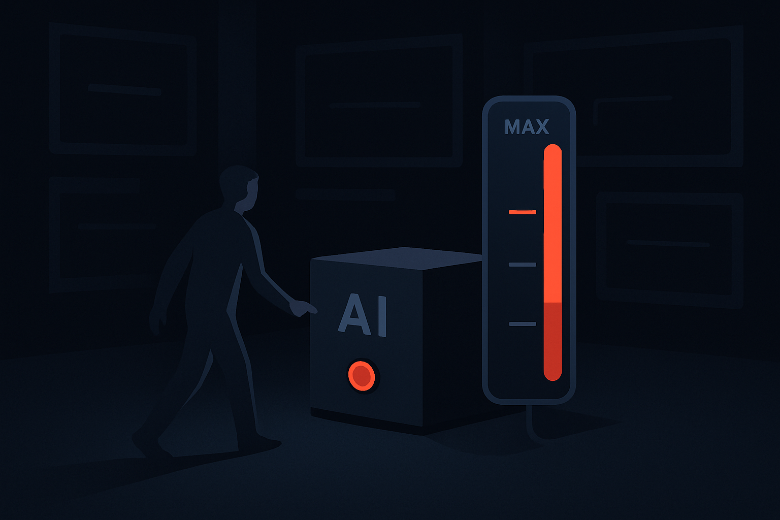 深夜機房裡,記憶體量表爆表的 AI 主機,與走向電源鍵的人