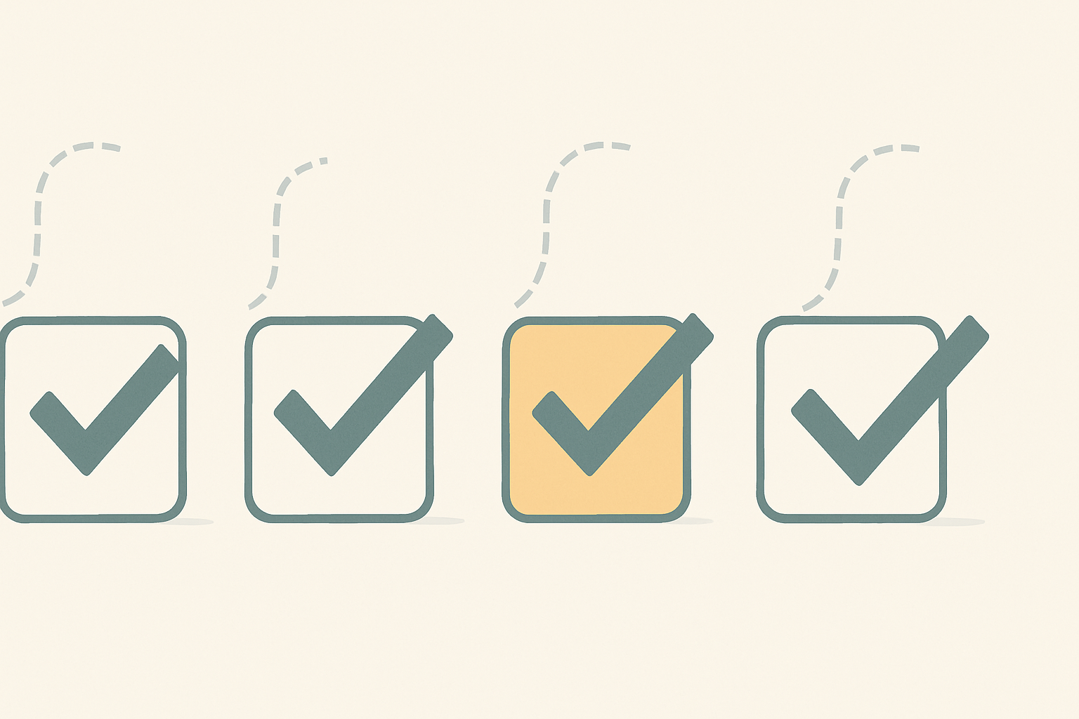 四個打勾的 checkbox，後面的路徑都斷在半空中